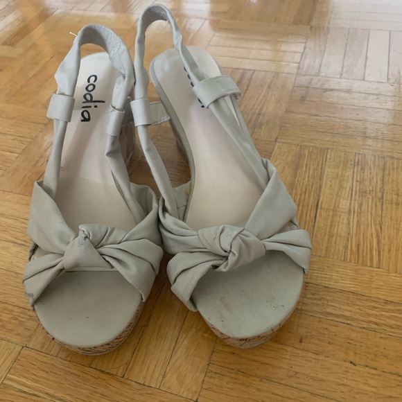 Codia Beige Wedge Sandals - Picture 3 of 5